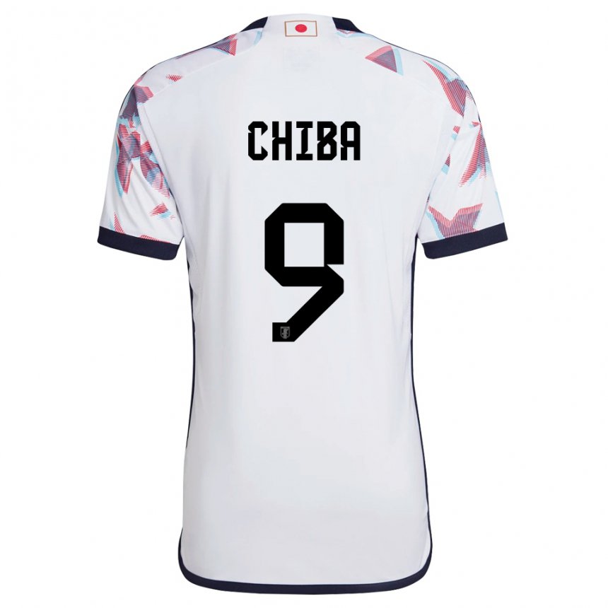 Gyermek Japán Kanta Chiba #9 Fehér Idegenbeli Jersey 22-24 Mez Póló Ing