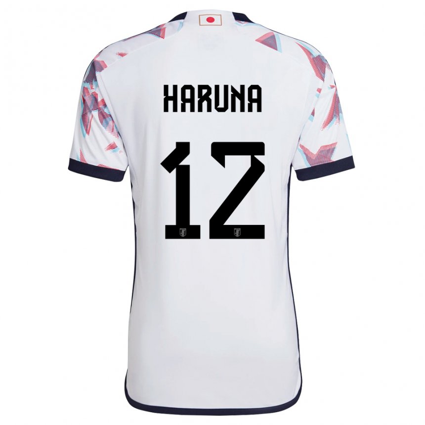 Gyermek Japán Ryusei Haruna #12 Fehér Idegenbeli Jersey 22-24 Mez Póló Ing