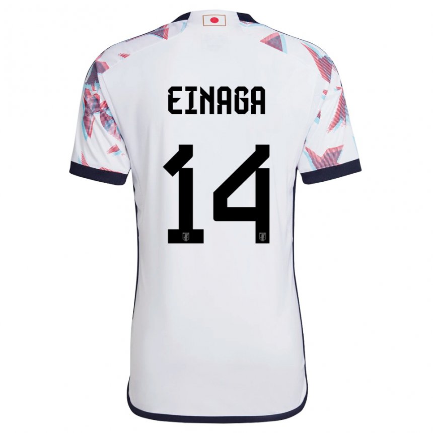 Gyermek Japán Takatora Einaga #14 Fehér Idegenbeli Jersey 22-24 Mez Póló Ing