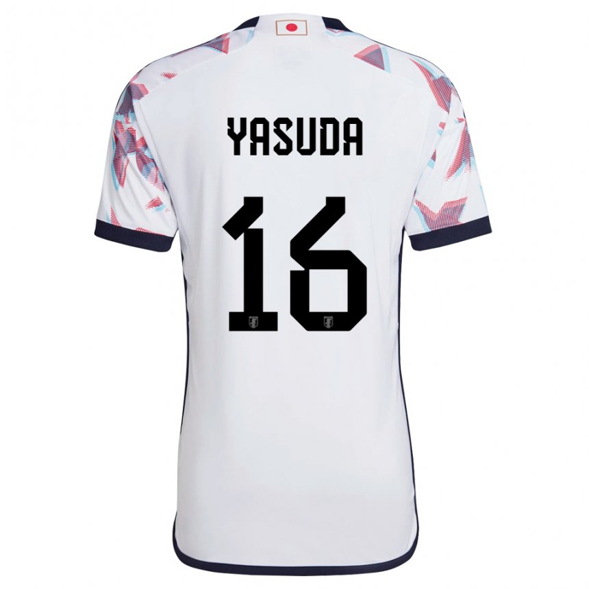 Gyermek Japán Kenshin Yasuda #16 Fehér Idegenbeli Jersey 22-24 Mez Póló Ing