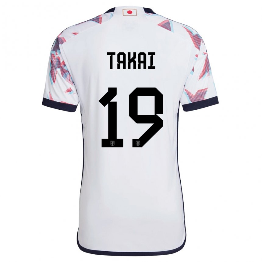 Gyermek Japán Kota Takai #19 Fehér Idegenbeli Jersey 22-24 Mez Póló Ing