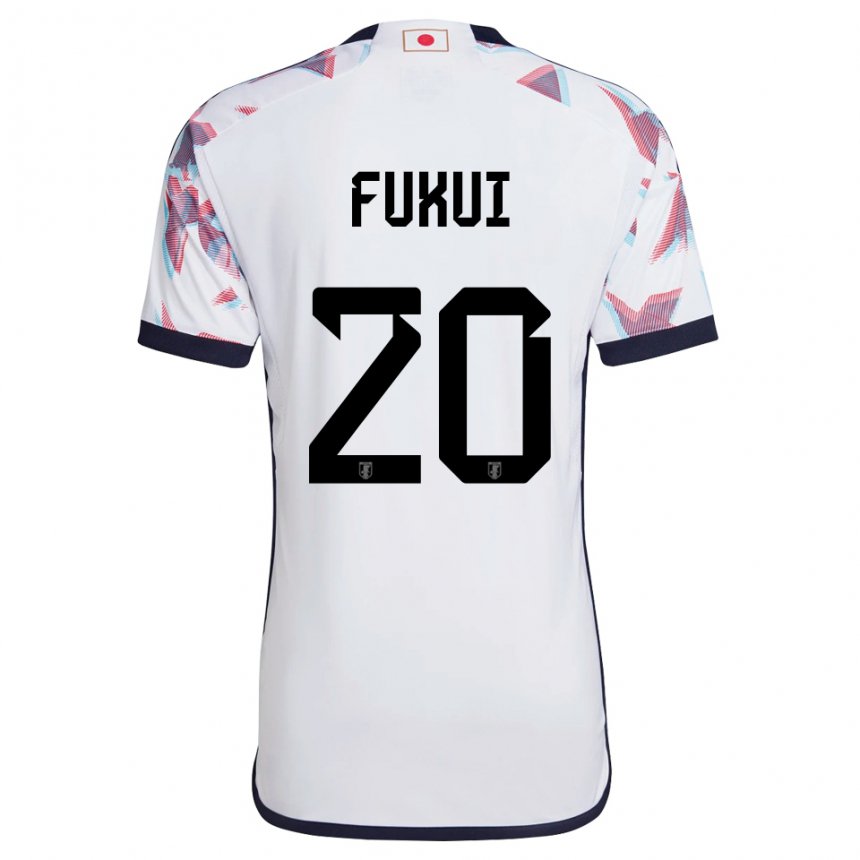 Gyermek Japán Taichi Fukui #20 Fehér Idegenbeli Jersey 22-24 Mez Póló Ing