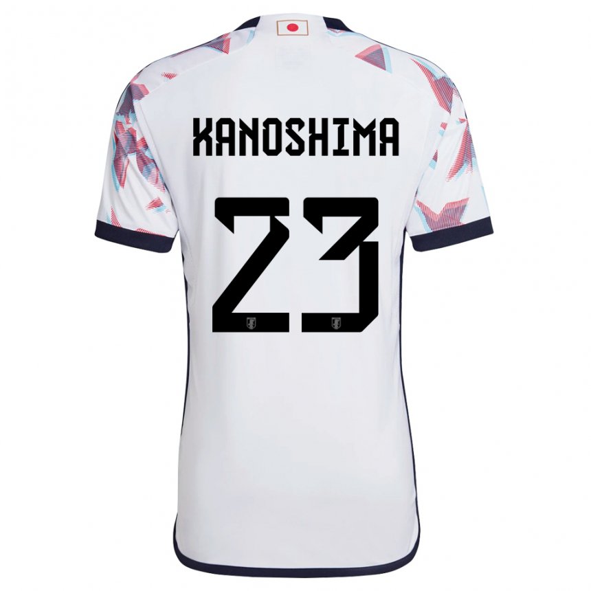 Gyermek Japán Yu Kanoshima #23 Fehér Idegenbeli Jersey 22-24 Mez Póló Ing