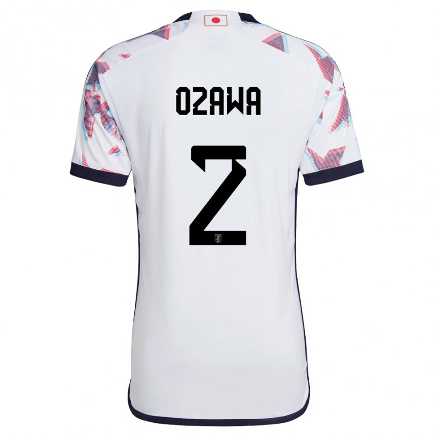 Gyermek Japán Haruki Ozawa #2 Fehér Idegenbeli Jersey 22-24 Mez Póló Ing