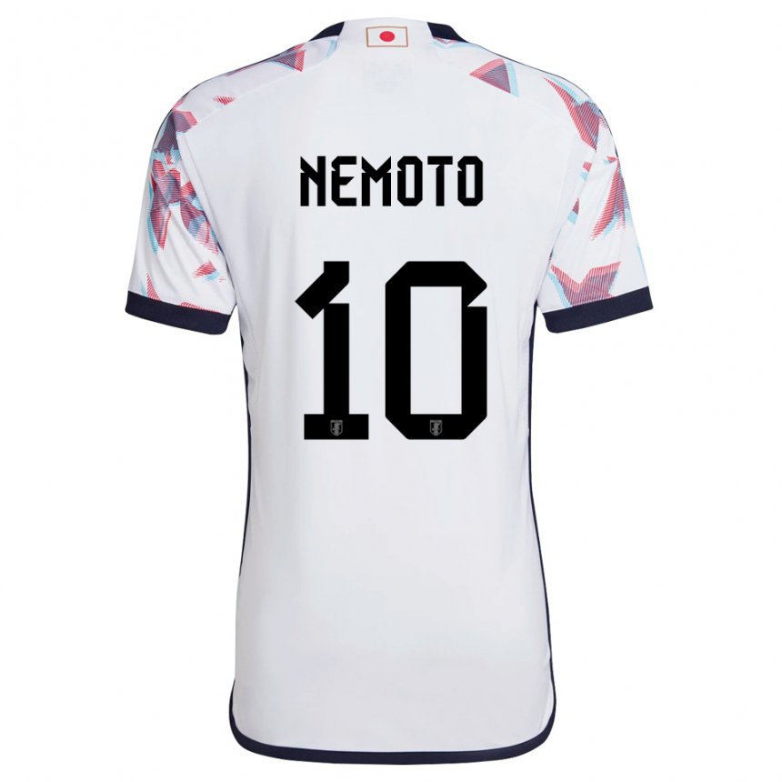 Gyermek Japán Kotaro Nemoto #10 Fehér Idegenbeli Jersey 22-24 Mez Póló Ing