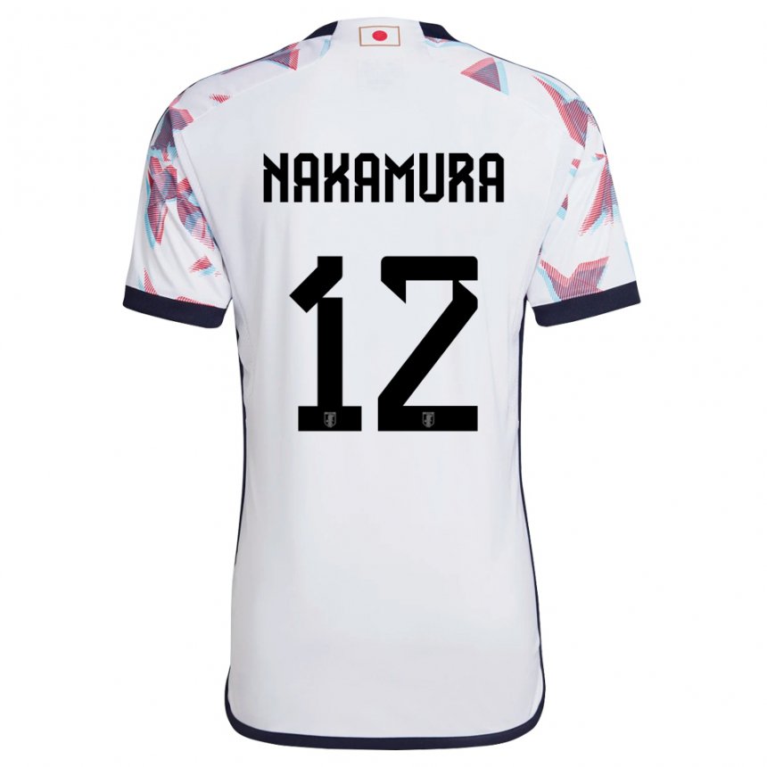 Gyermek Japán Keisuke Nakamura #12 Fehér Idegenbeli Jersey 22-24 Mez Póló Ing