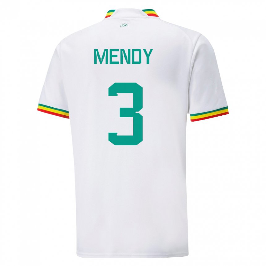 Férfi Szenegáli Formose Mendy #3 Fehér Hazai Jersey 22-24 Mez Póló Ing