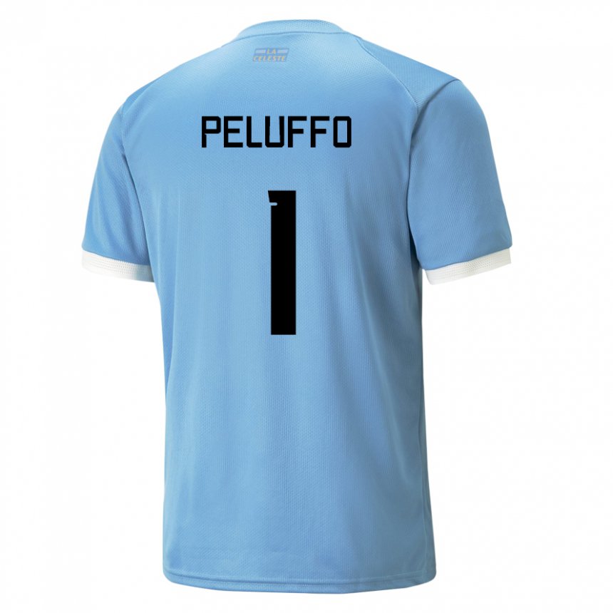 Férfi Uruguayi Daniel Peluffo #1 Kék Hazai Jersey 22-24 Mez Póló Ing