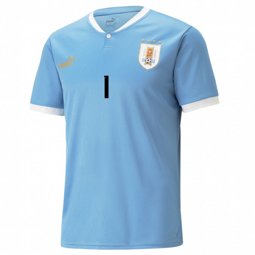 Férfi Uruguayi Martin Almeida #1 Kék Hazai Jersey 22-24 Mez Póló Ing