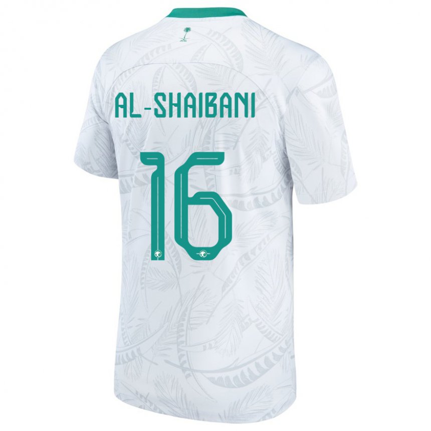 Férfi Szaúd-arábiai Asrar Al Shaibani #16 Fehér Hazai Jersey 22-24 Mez Póló Ing