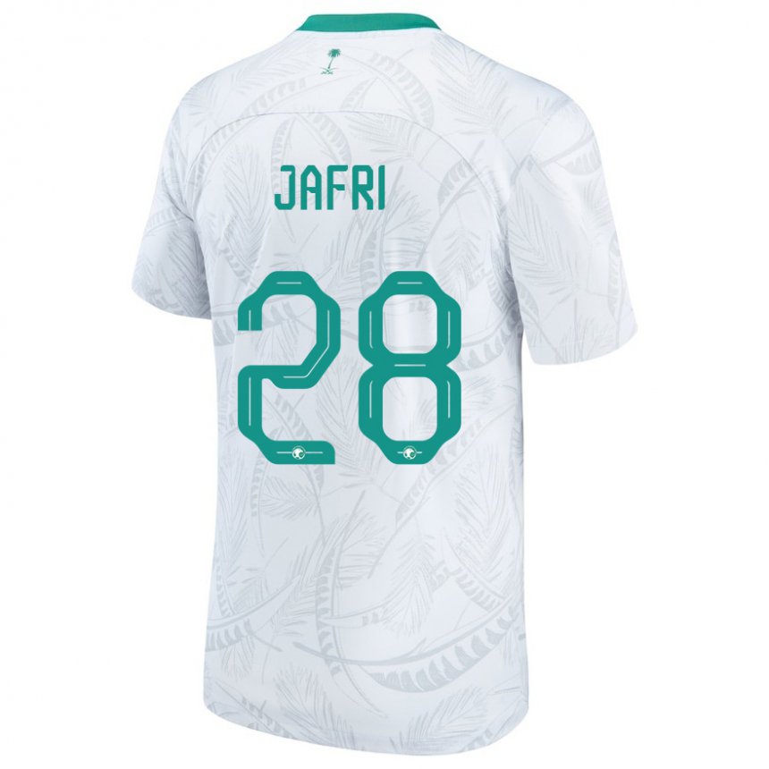 Férfi Szaúd-arábiai Farah Jafri #28 Fehér Hazai Jersey 22-24 Mez Póló Ing