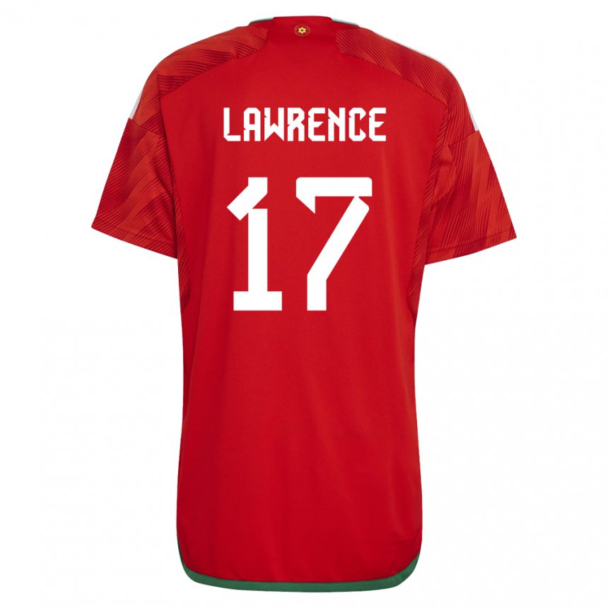 Férfi Walesi Nadia Lawrence #17 Piros Hazai Jersey 22-24 Mez Póló Ing