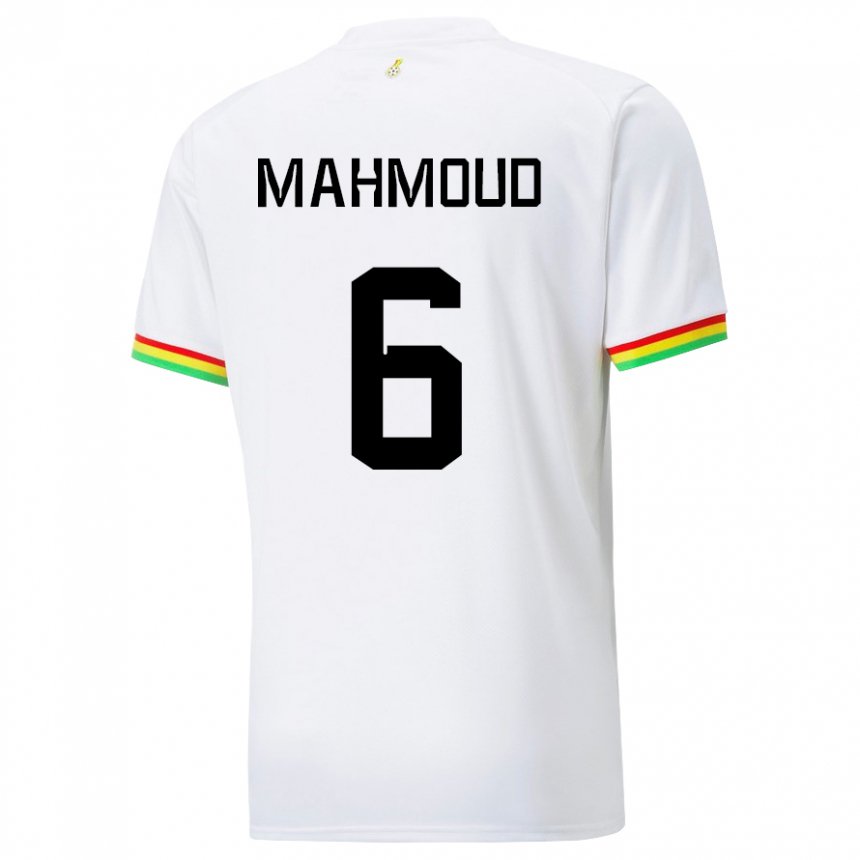 Férfi Ghánai Mohaison Mahmoud #6 Fehér Hazai Jersey 22-24 Mez Póló Ing