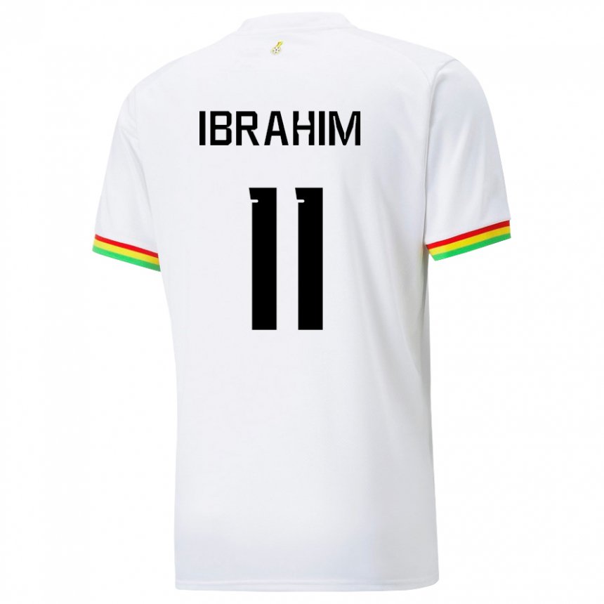 Férfi Ghánai Zubairu Ibrahim #11 Fehér Hazai Jersey 22-24 Mez Póló Ing