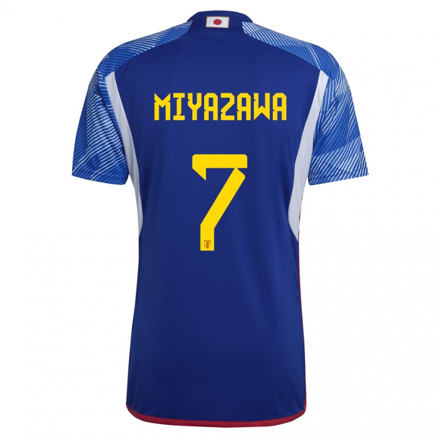 Férfi Japán Hinata Miyazawa #7 Királykék Hazai Jersey 22-24 Mez Póló Ing