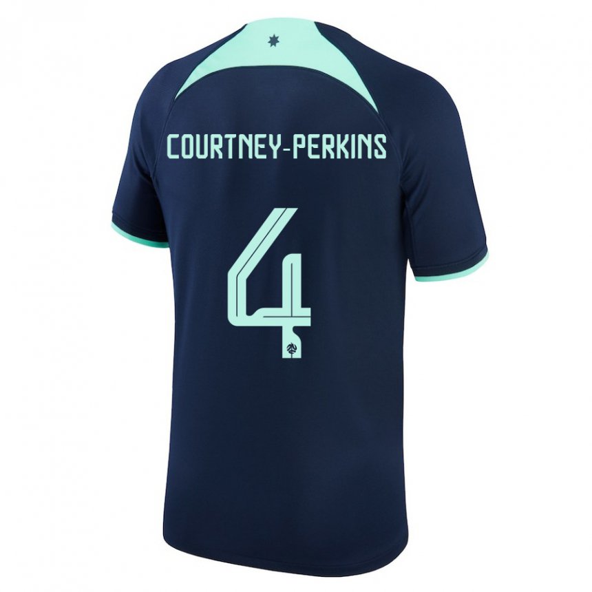 Férfi Ausztrál Jordan Courtney Perkins #4 Sötétkék Idegenbeli Jersey 22-24 Mez Póló Ing