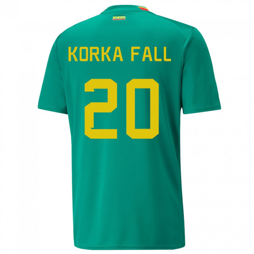 Férfi Szenegáli Korka Fall #20 Zöld Idegenbeli Jersey 22-24 Mez Póló Ing