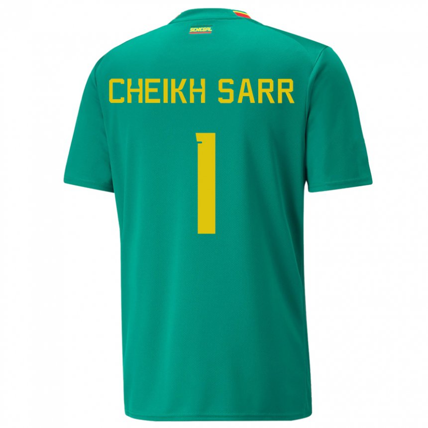 Férfi Szenegáli Cheikh Sarr #1 Zöld Idegenbeli Jersey 22-24 Mez Póló Ing