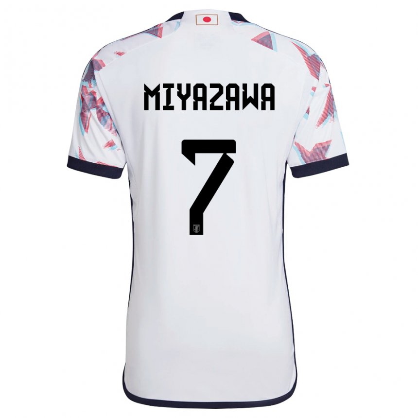 Férfi Japán Hinata Miyazawa #7 Fehér Idegenbeli Jersey 22-24 Mez Póló Ing