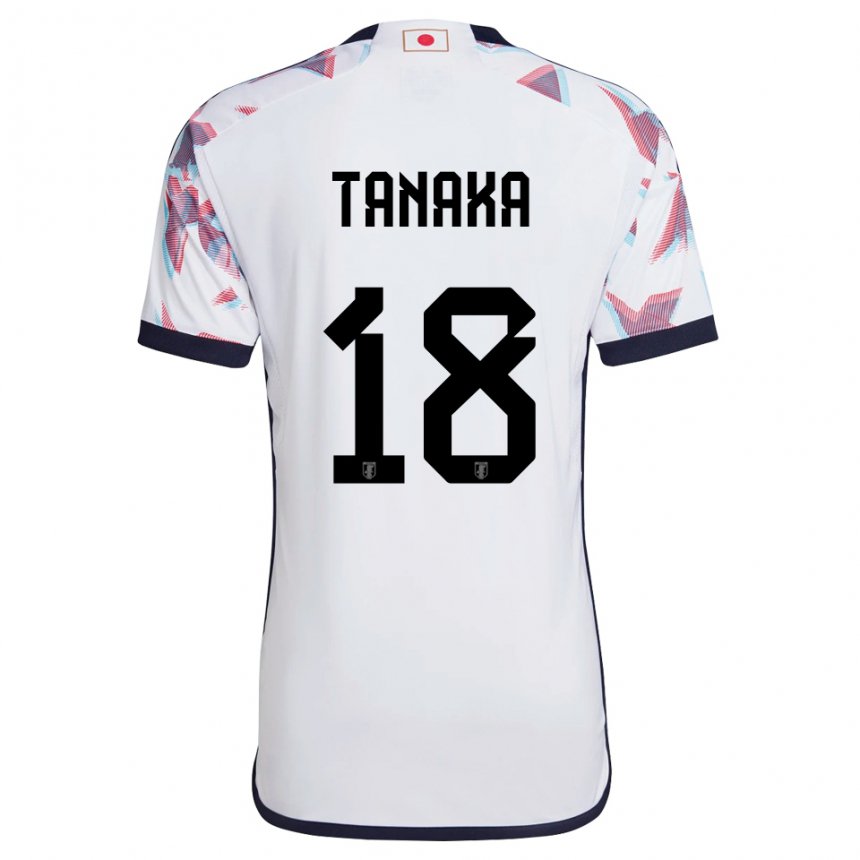 Férfi Japán Momoko Tanaka #18 Fehér Idegenbeli Jersey 22-24 Mez Póló Ing