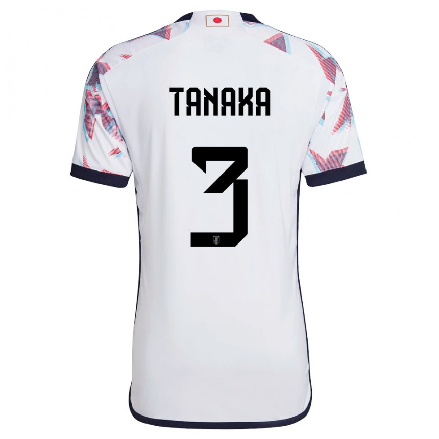 Férfi Japán Hayato Tanaka #3 Fehér Idegenbeli Jersey 22-24 Mez Póló Ing