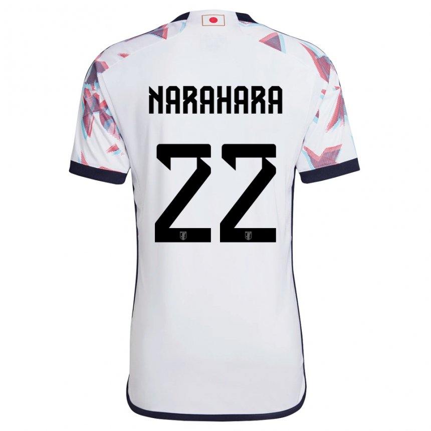 Férfi Japán Yoshiki Narahara #22 Fehér Idegenbeli Jersey 22-24 Mez Póló Ing