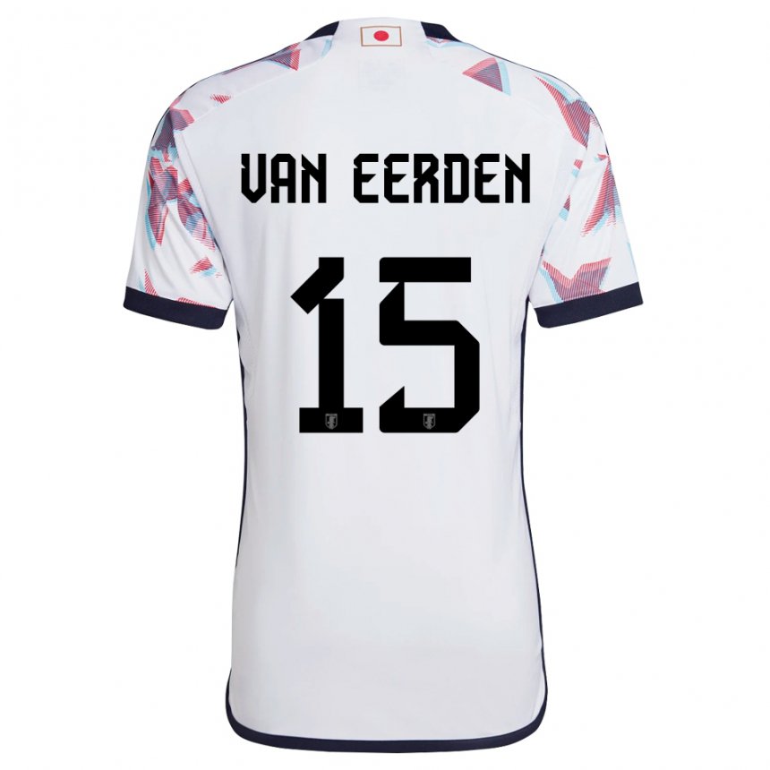 Férfi Japán Shawn Van Eerden #15 Fehér Idegenbeli Jersey 22-24 Mez Póló Ing