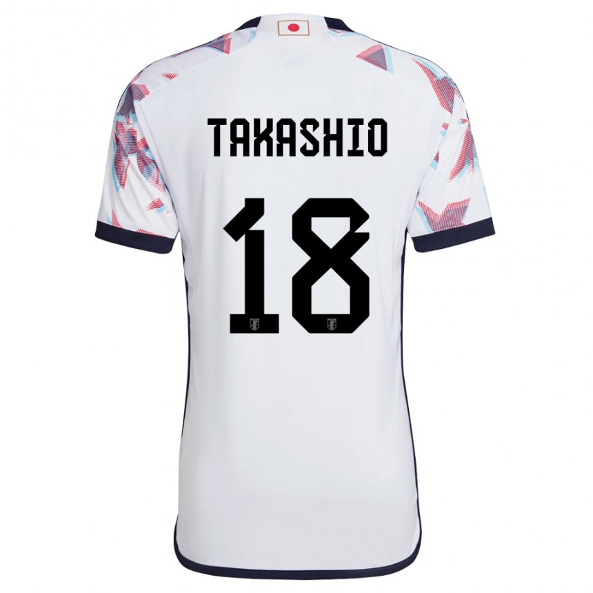 Férfi Japán Hayase Takashio #18 Fehér Idegenbeli Jersey 22-24 Mez Póló Ing