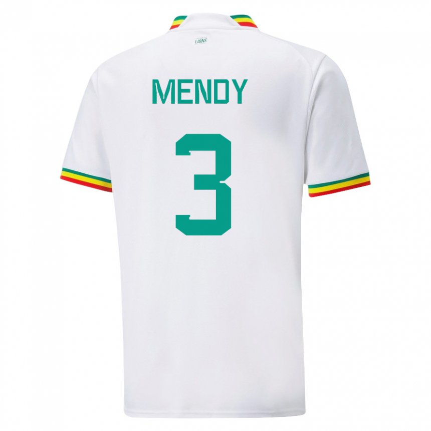 Női Szenegáli Formose Mendy #3 Fehér Hazai Jersey 22-24 Mez Póló Ing