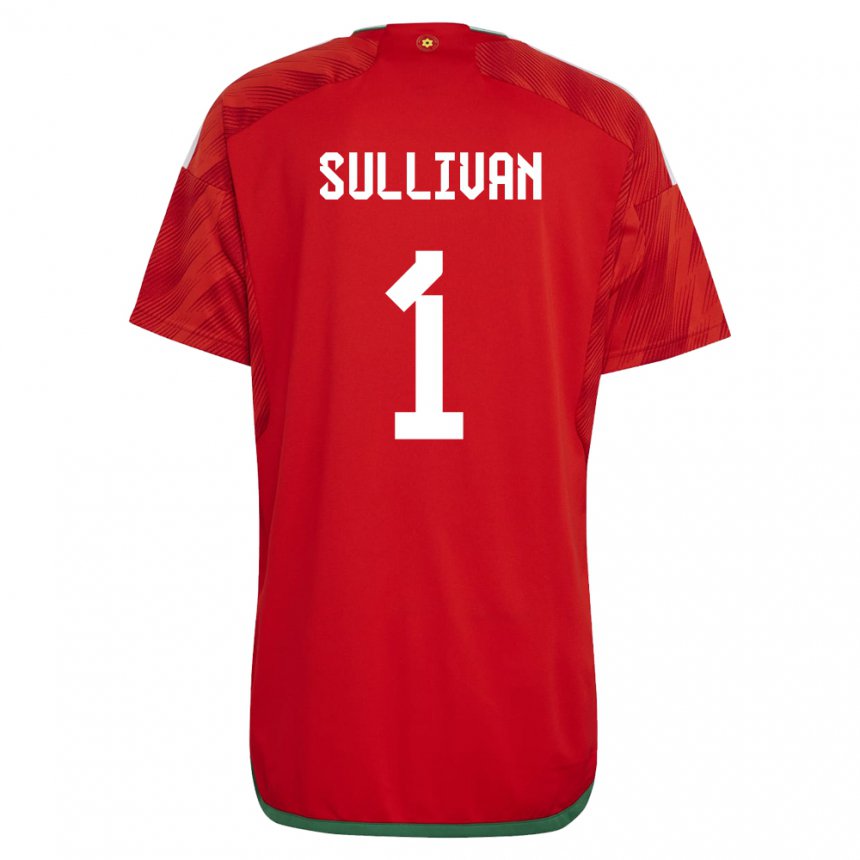 Női Walesi Laura O Sullivan #1 Piros Hazai Jersey 22-24 Mez Póló Ing