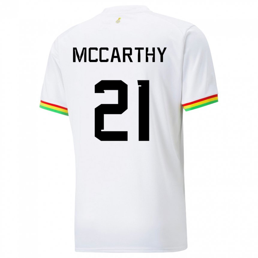 Női Ghánai Kerrie Mccarthy #21 Fehér Hazai Jersey 22-24 Mez Póló Ing