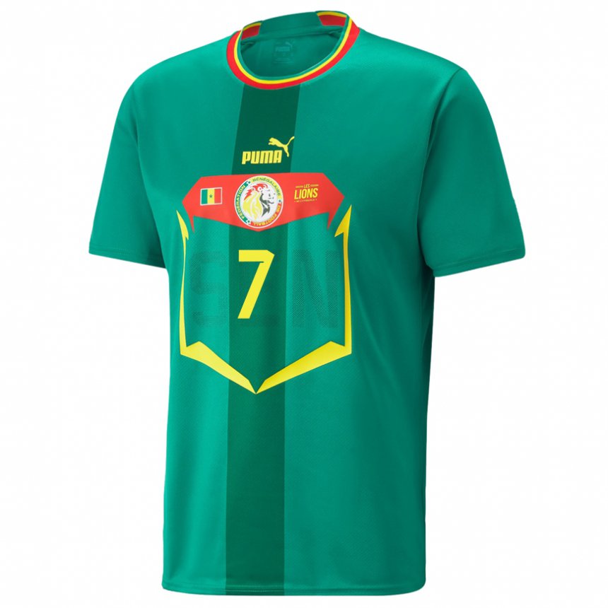 Női Szenegáli Mama Diop #7 Zöld Idegenbeli Jersey 22-24 Mez Póló Ing