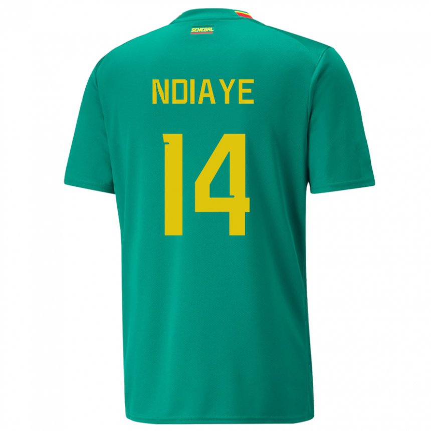 Női Szenegáli Salimata Ndiaye #14 Zöld Idegenbeli Jersey 22-24 Mez Póló Ing