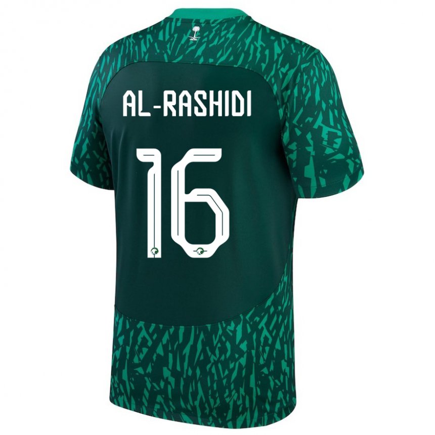 Női Szaúd-arábiai Mohammed Al Rashidi #16 Dark Zöld Idegenbeli Jersey 22-24 Mez Póló Ing