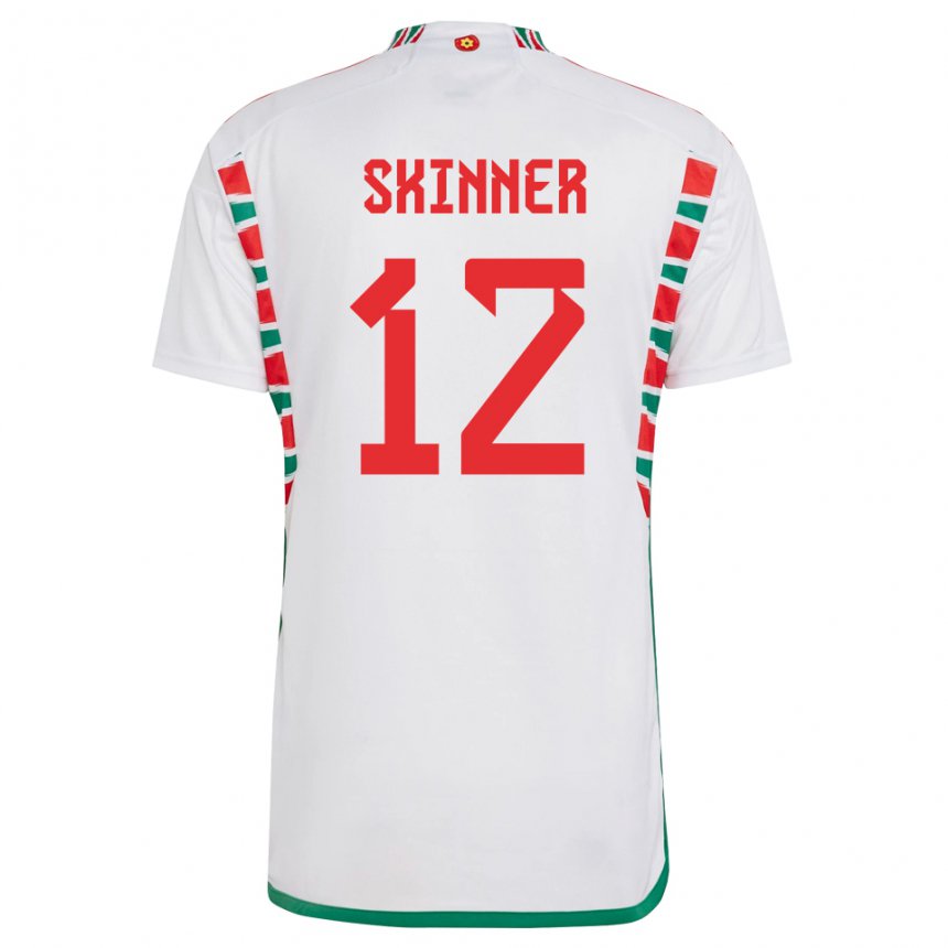 Női Walesi Claire Skinner #12 Fehér Idegenbeli Jersey 22-24 Mez Póló Ing