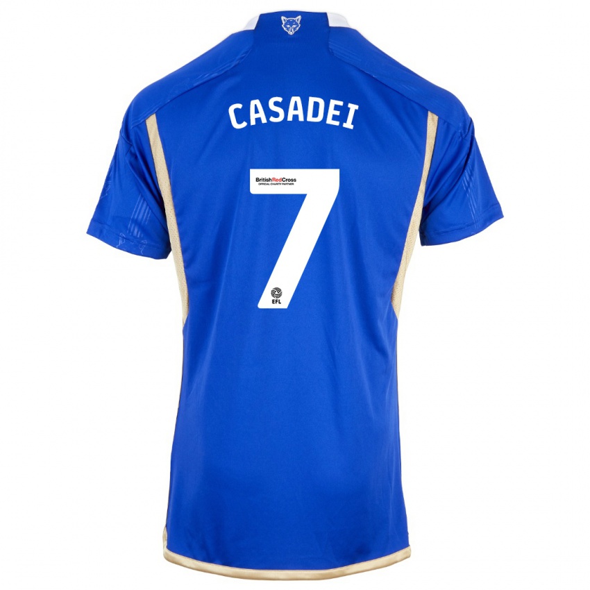 Gyermek Cesare Casadei #7 Kék Hazai Jersey 2023/24 Mez Póló Ing