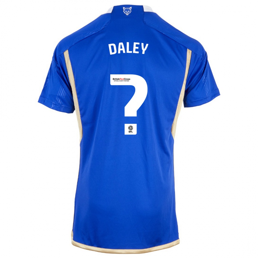 Gyermek Karl Daley #0 Kék Hazai Jersey 2023/24 Mez Póló Ing