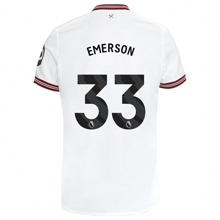 Gyermek Emerson Palmieri #33 Fehér Idegenbeli Jersey 2023/24 Mez Póló Ing