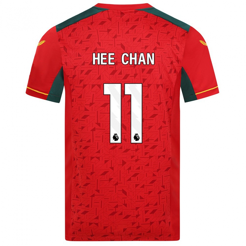 Gyermek Hee-Chan Hwang #11 Piros Idegenbeli Jersey 2023/24 Mez Póló Ing