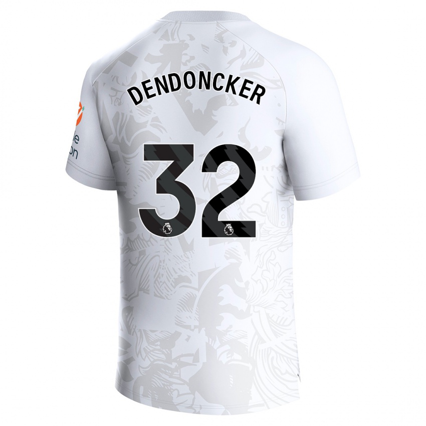 Gyermek Leander Dendoncker #32 Fehér Idegenbeli Jersey 2023/24 Mez Póló Ing