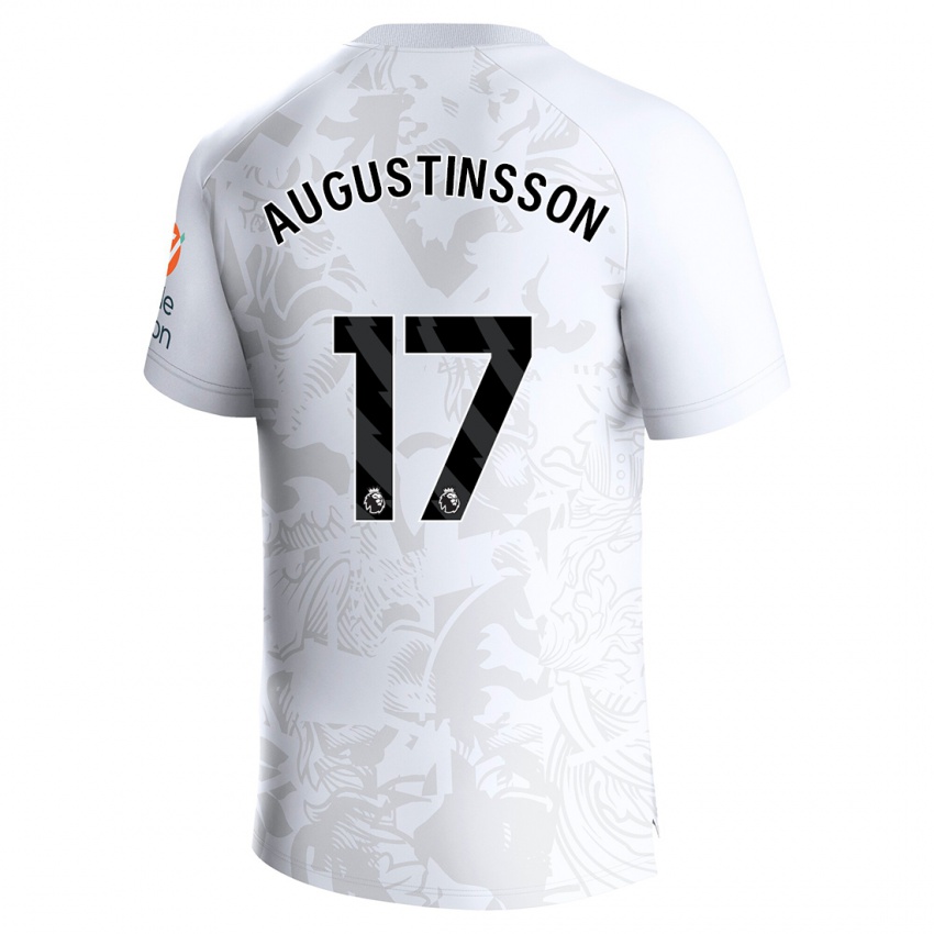 Gyermek Ludwig Augustinsson #17 Fehér Idegenbeli Jersey 2023/24 Mez Póló Ing