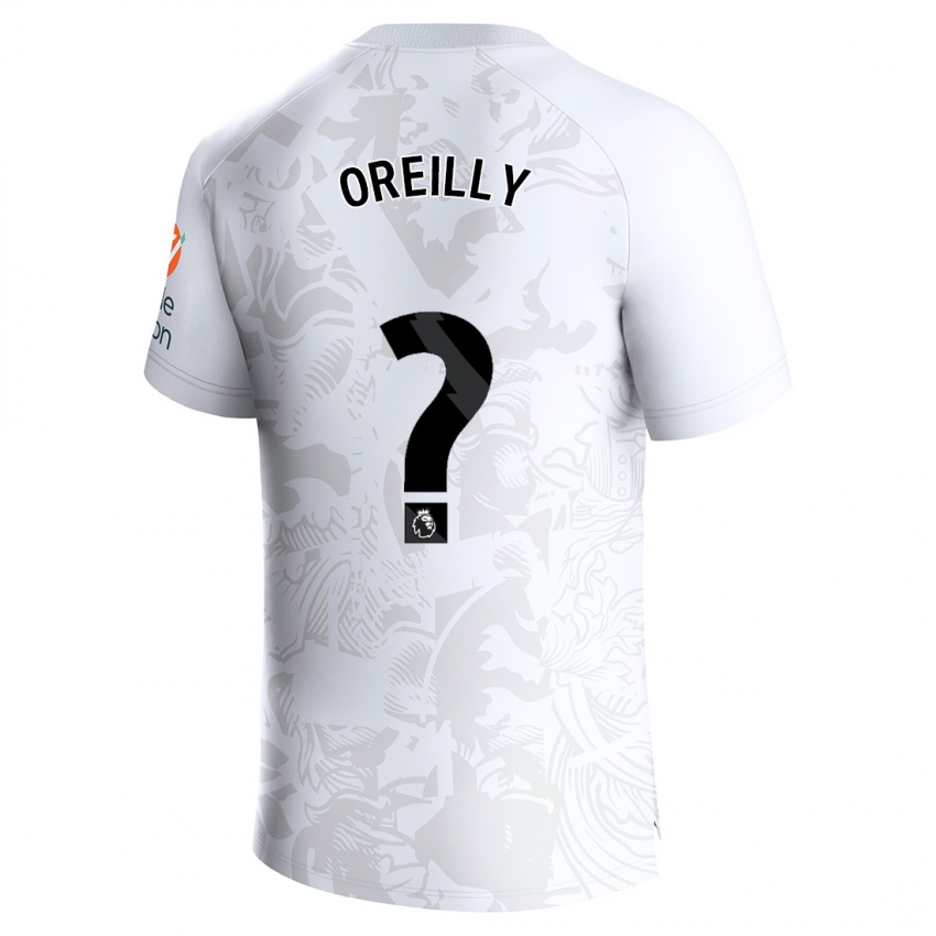 Gyermek Aaron Oreilly #0 Fehér Idegenbeli Jersey 2023/24 Mez Póló Ing