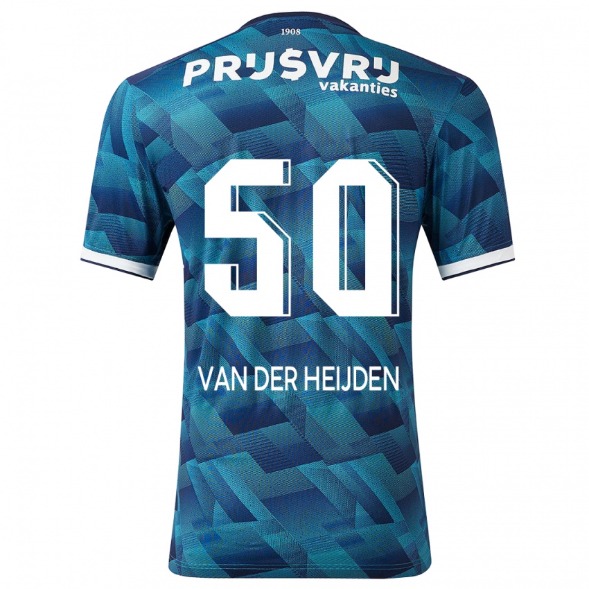 Gyermek Delano Van Der Heijden #50 Kék Idegenbeli Jersey 2023/24 Mez Póló Ing