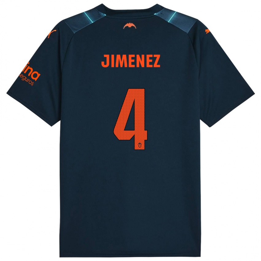 Gyermek Maria Jimenez #4 Tengeri Kék Idegenbeli Jersey 2023/24 Mez Póló Ing