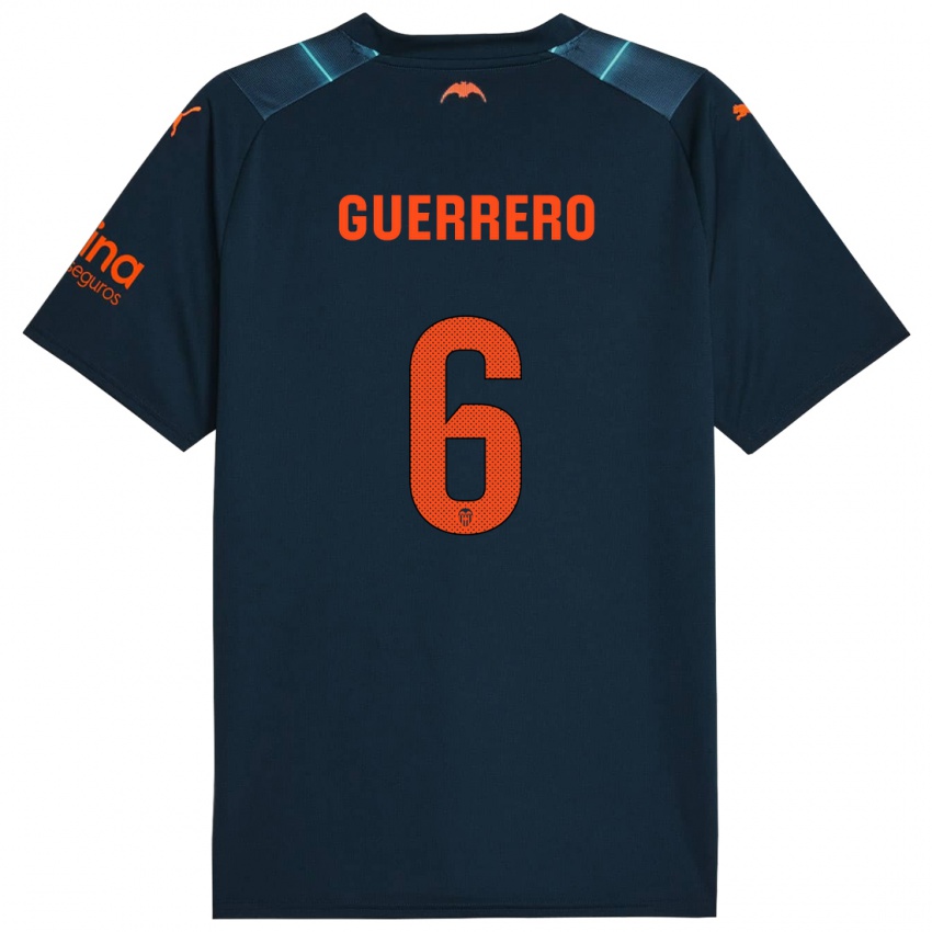 Gyermek Paula Guerrero #6 Tengeri Kék Idegenbeli Jersey 2023/24 Mez Póló Ing