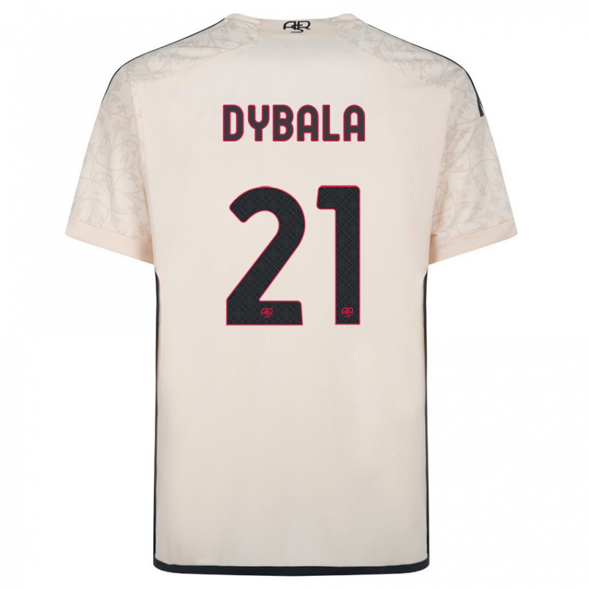 Gyermek Paulo Dybala #21 Piszkosfehér Idegenbeli Jersey 2023/24 Mez Póló Ing