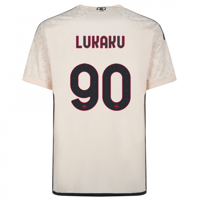 Gyermek Romelu Lukaku #90 Piszkosfehér Idegenbeli Jersey 2023/24 Mez Póló Ing