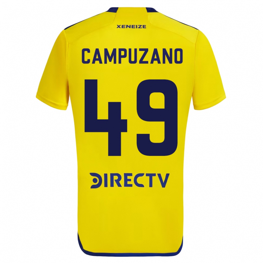 Gyermek Jorman Campuzano #49 Sárga Idegenbeli Jersey 2023/24 Mez Póló Ing