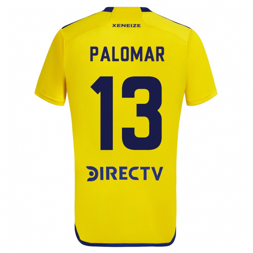 Gyermek Estefania Palomar #13 Sárga Idegenbeli Jersey 2023/24 Mez Póló Ing