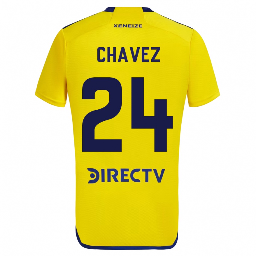 Gyermek Gabriela Chavez #24 Sárga Idegenbeli Jersey 2023/24 Mez Póló Ing